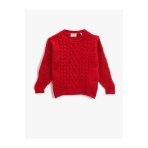 Koton Knit Patterned Knitwear Sweater Long Sleeve