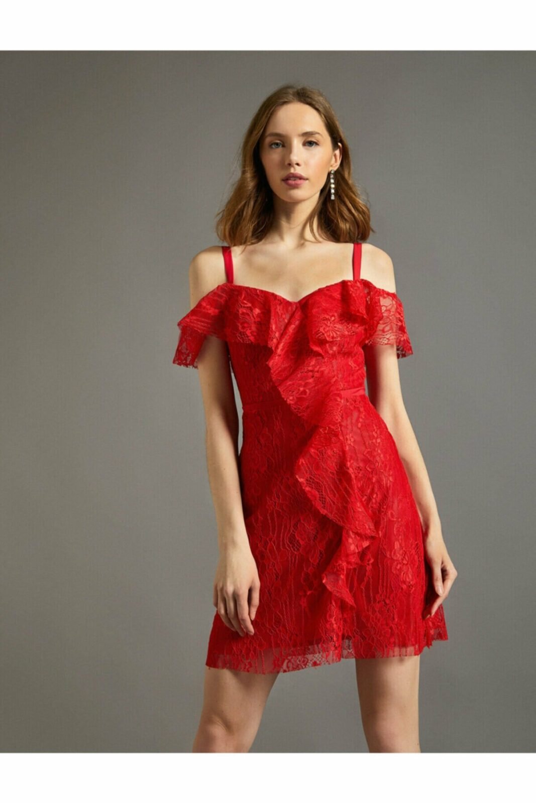 Koton Women's Red Evening Dress