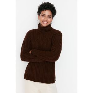 Trendyol Brown Knitted Detailed Knitwear