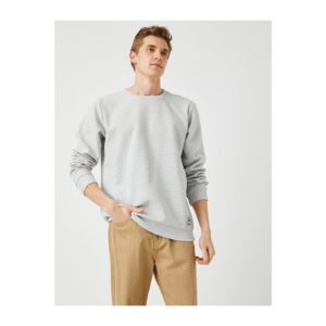 Koton Textured Label Sweatshirt