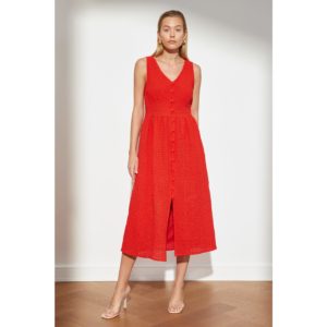 Trendyol Design Red Buttoned