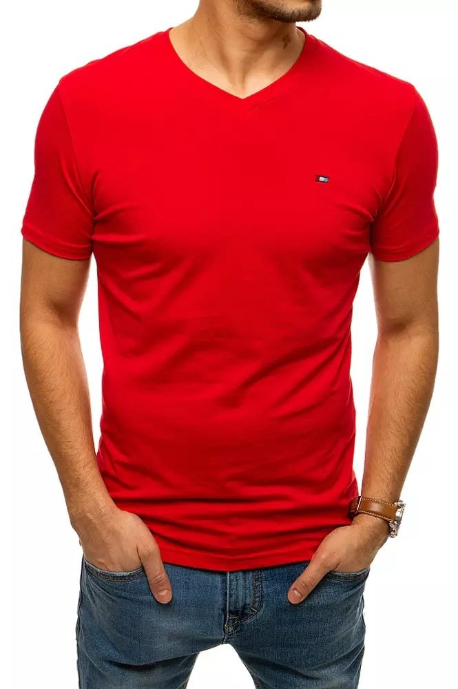Červené pánské tričko bez