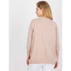 Light beige everyday plus size blouse with