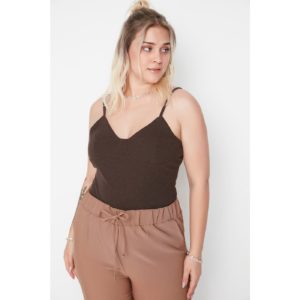 Trendyol Curve Brown Strap Knitted