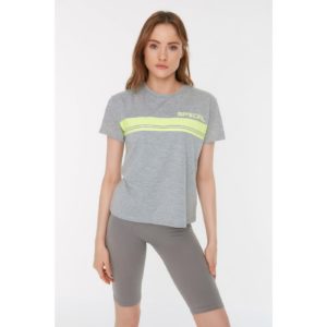 Trendyol Gray Printed Semi-Fitted