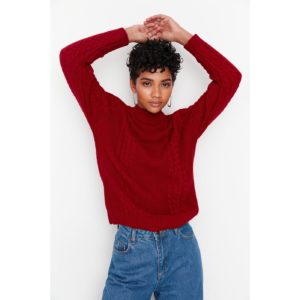 Trendyol Red Knitted Detailed Knitwear