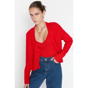 Trendyol Red Knitwear Cardigan