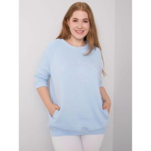 Women's light blue sweatshirt plus
