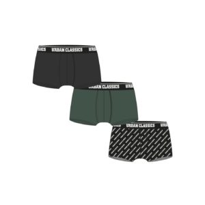 Boxer Shorts 3-Pack Darkgreen/black/branded