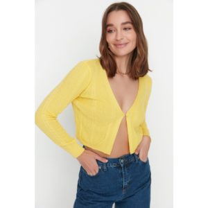 Trendyol Yellow Knitted Detailed Crop