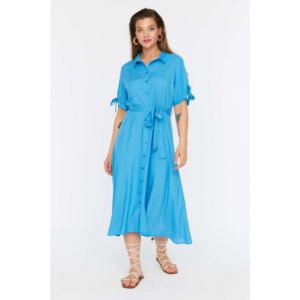 Dámské šaty Trendyol TBBSS22EL1603/blue