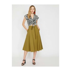 Koton Women's Skirtly Yours Styled By Melis Agazat - Tie Waist