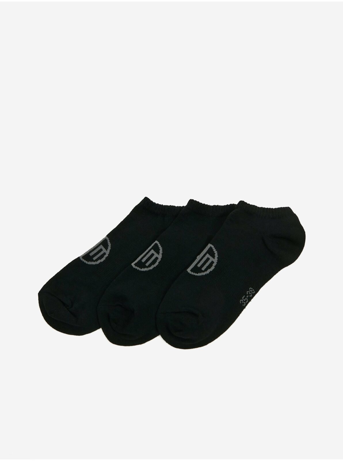 SAM73 Sada tří párů ponožek v černé barvě