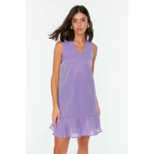 Trendyol Purple Flywheel Dress