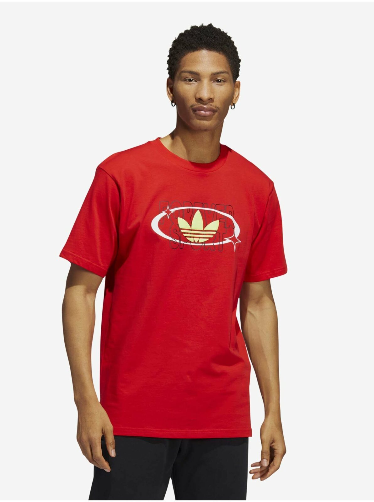 Červené pánské tričko adidas Originals Trefoil