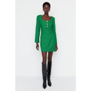 Trendyol Green Tweed Dress