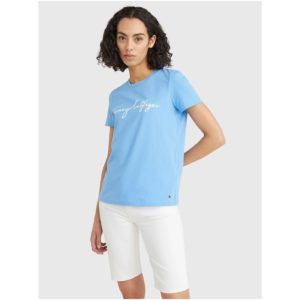 Světle modré dámské tričko Tommy Hilfiger -