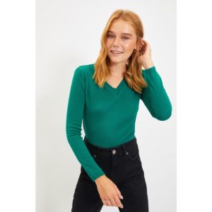 Trendyol Green V-Neck Knitwear