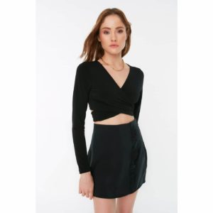 Trendyol Black Ruffled Skirt