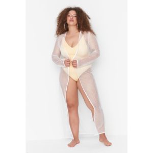 Trendyol Curve White Mesh Knitted