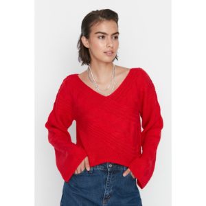 Trendyol Red Collar Detailed Knitwear