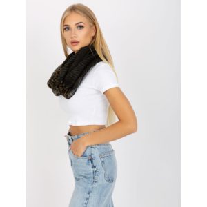 Black and khaki scarf