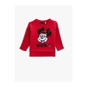 Koton Minnie Mouse Licensed Print Sweatshirt Sequin