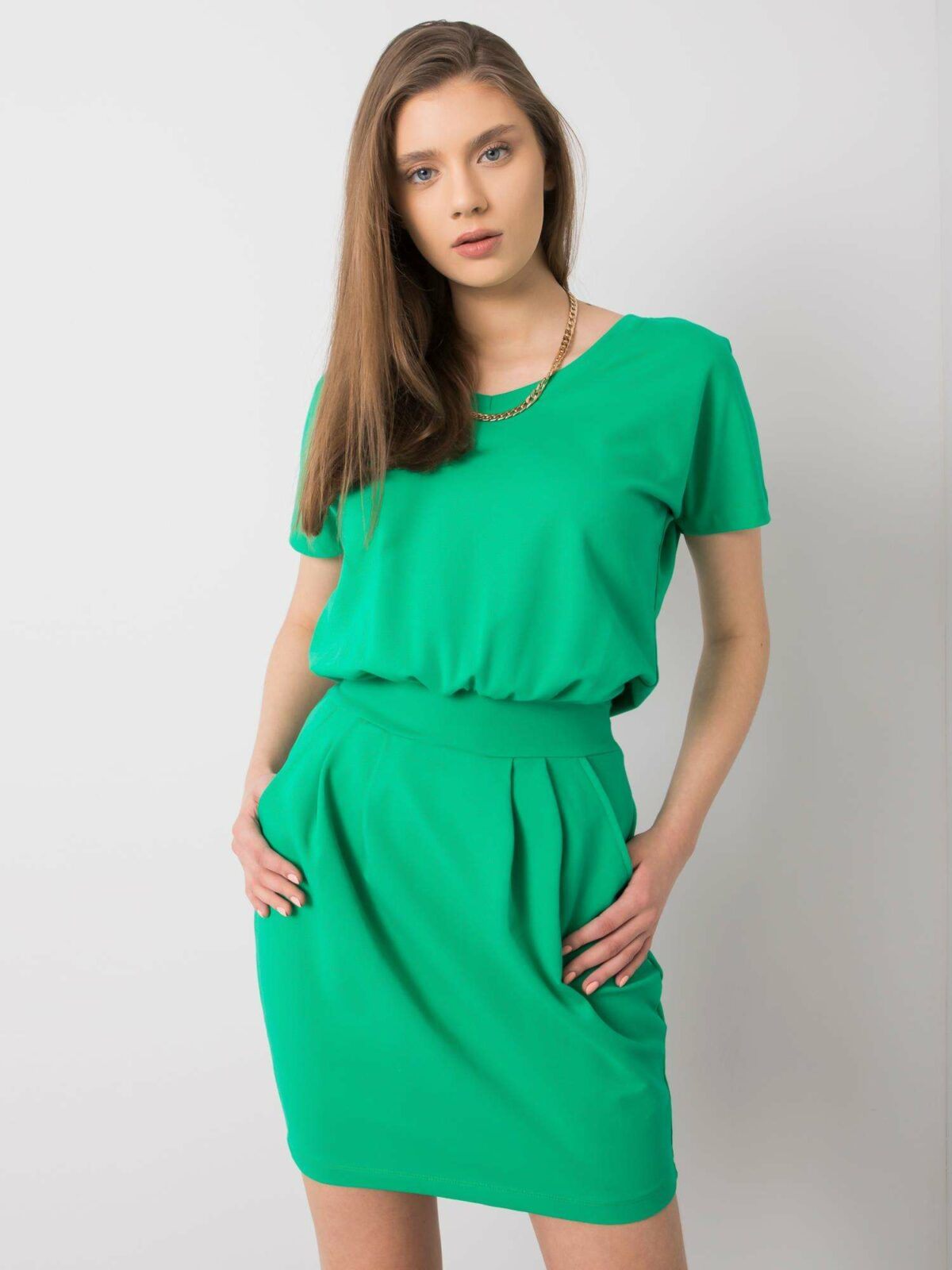 RUE PARIS Zelené šaty