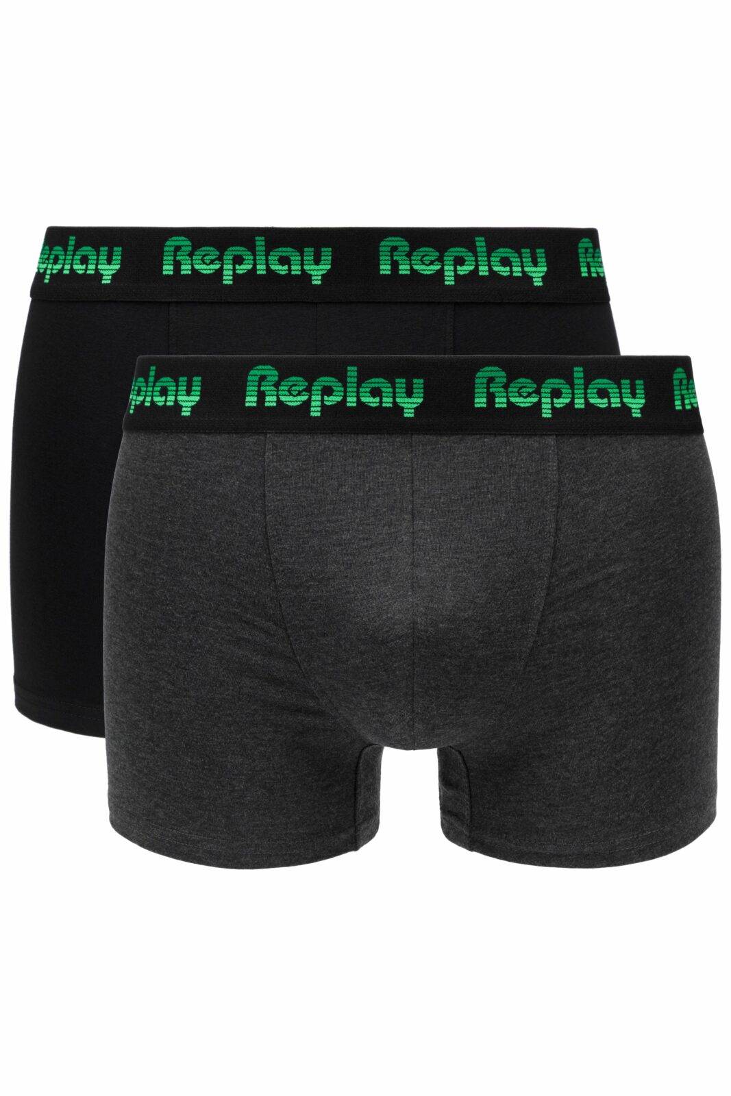 Replay Boxerky Boxer Style 5 Jacquard Logo 2Pcs Box