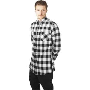 Side-Zip Long Checked Flanell