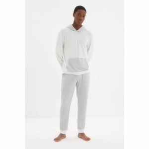 Trendyol Gray Printed Knitted Pajamas