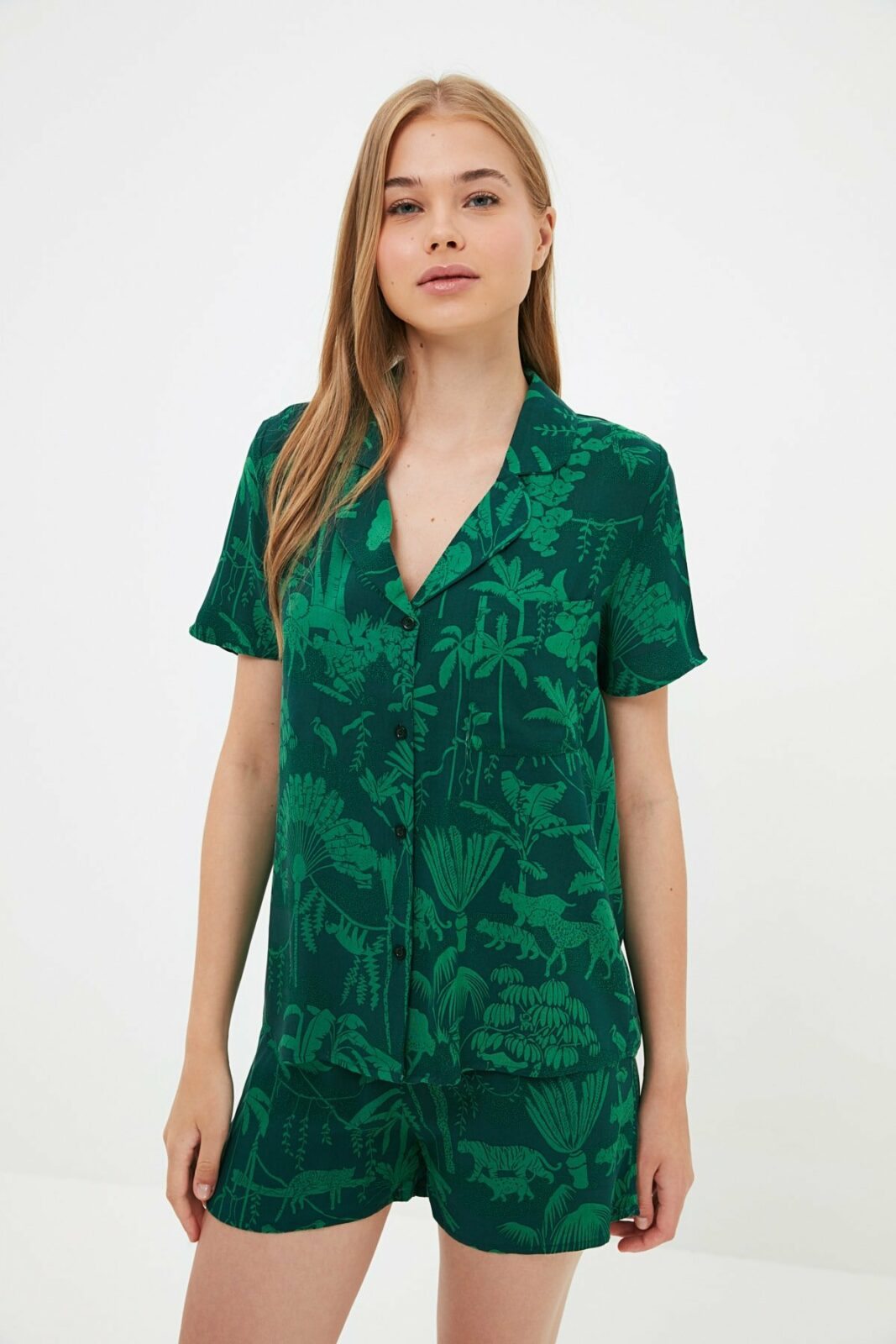 Trendyol Pajama Set - Green