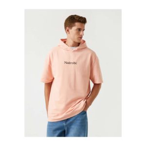 Koton Men's Pink Sleeve Sweatshirt