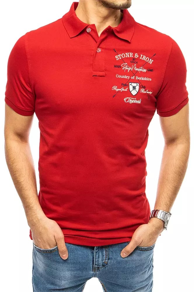 Červené pánské polo tričko s