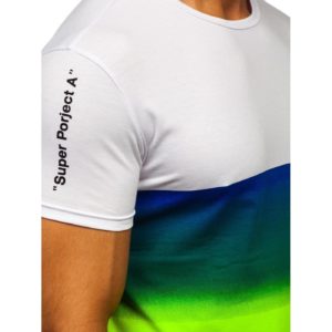 Pánské letní bílé tričko s potiskem Super Project