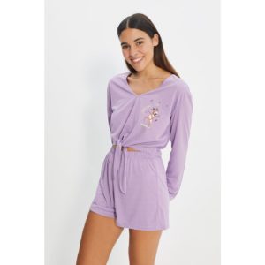 Trendyol Lilac Printed Knitted