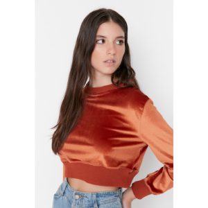 Trendyol Orange Crop Knitted