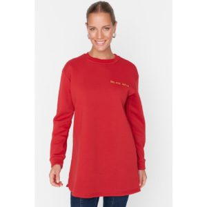 Trendyol Red Embroidery Detailed Knitted