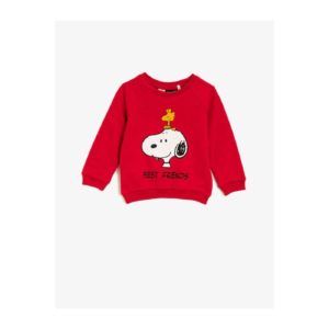 Koton Baby Boy Red Cotton Snoopy Licensed Printed