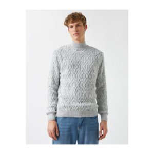Koton Turtleneck Jacquard Sweater
