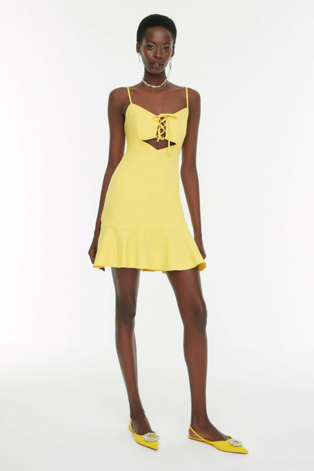 Trendyol Yellow Cut Out