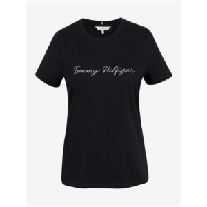 Černé dámské tričko s potiskem Tommy Hilfiger