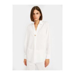 Koton Women's White Cotton Shirt