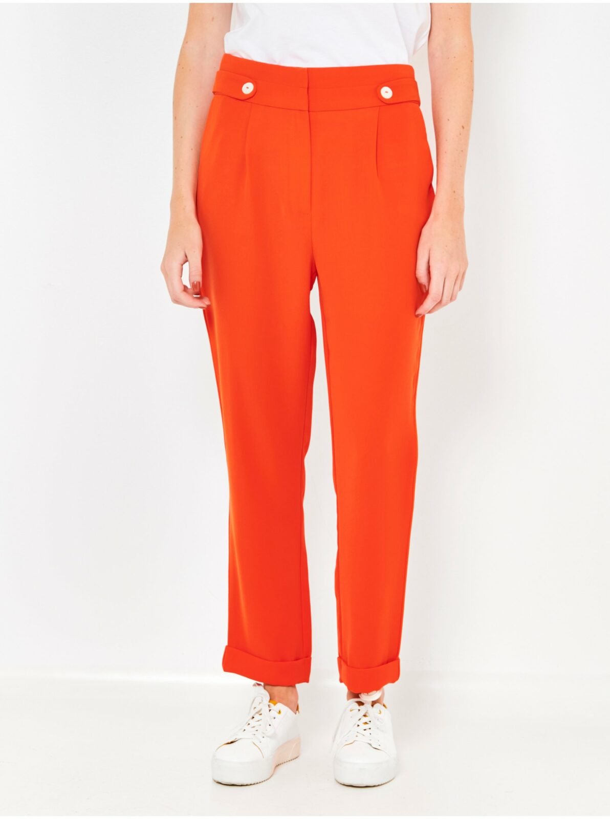 Oranžové kalhoty CAMAIEU -