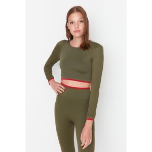 Trendyol Khaki Seamless Contrast Color Detailed Sports