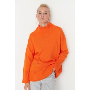 Trendyol Orange Straight Collar