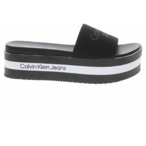 Černé dámské pantofle na platformě Calvin Klein