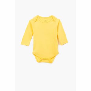 Koton Baby Boy Yellow Basic Long Sleeve Snap