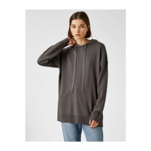 Koton Hooded Plain Sweatshirt