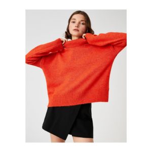 Koton Oversize Knit Sweater Turtleneck